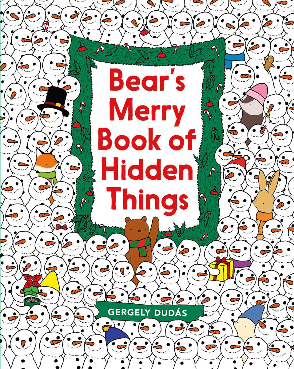 Bear's Merry Book of Hidden Things: Christmas Seek-and-Find: A Christmas Holiday Book for Kids - 9018