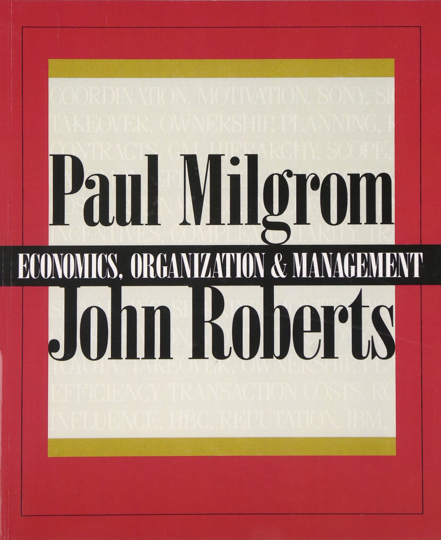 Economics, Organization and Management - 5919