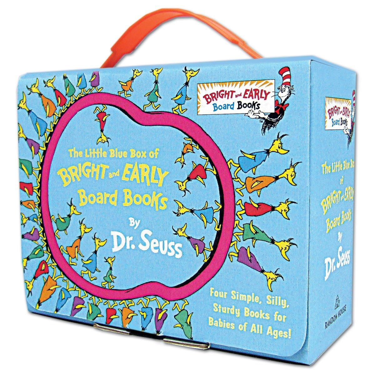 The Little Blue Boxed Set of 4 Bright and Early Board Books: Hop on Pop; Oh, the Thinks You Can Think!; Ten Apples Up On Top!; The Shape of Me and Other Stuff - 7142