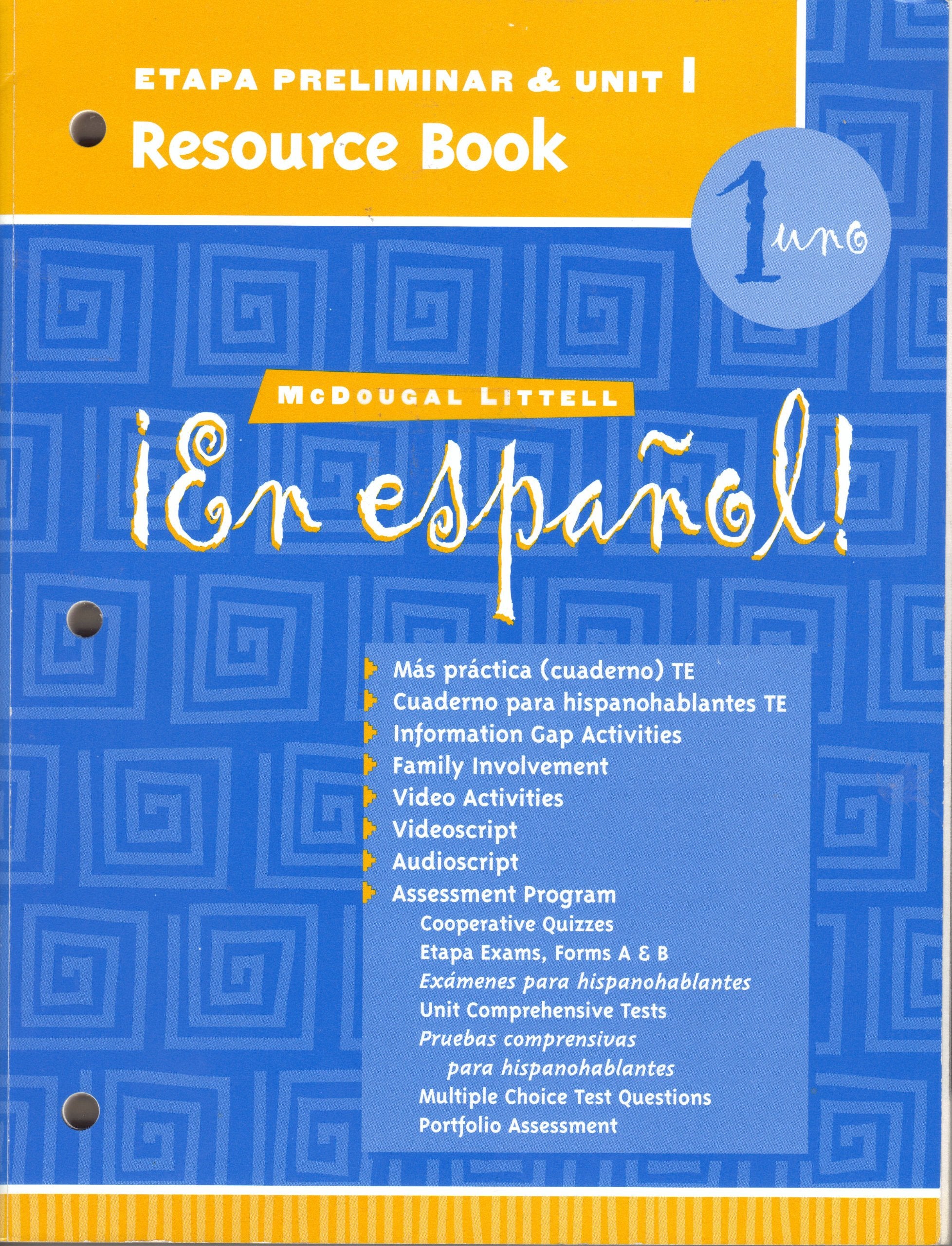 En Español: Etapa Preliminar, nivel 1.