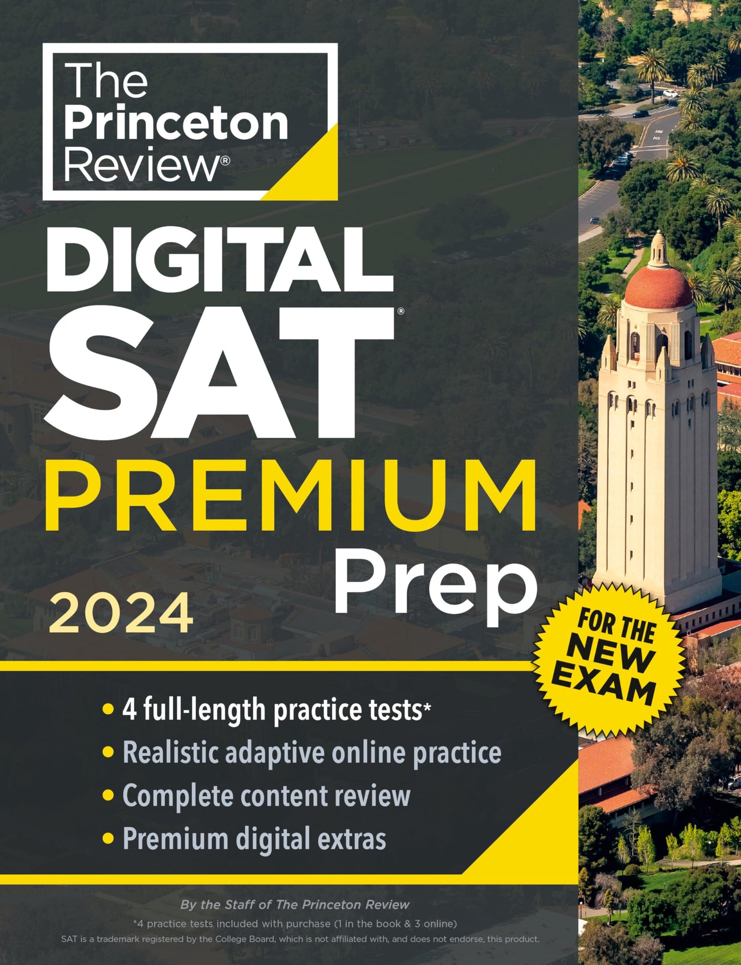Princeton Review Digital SAT Premium Prep, 2024: 4 Practice Tests + Online Flashcards + Review & Tools (2024) (College Test Preparation) - 4790