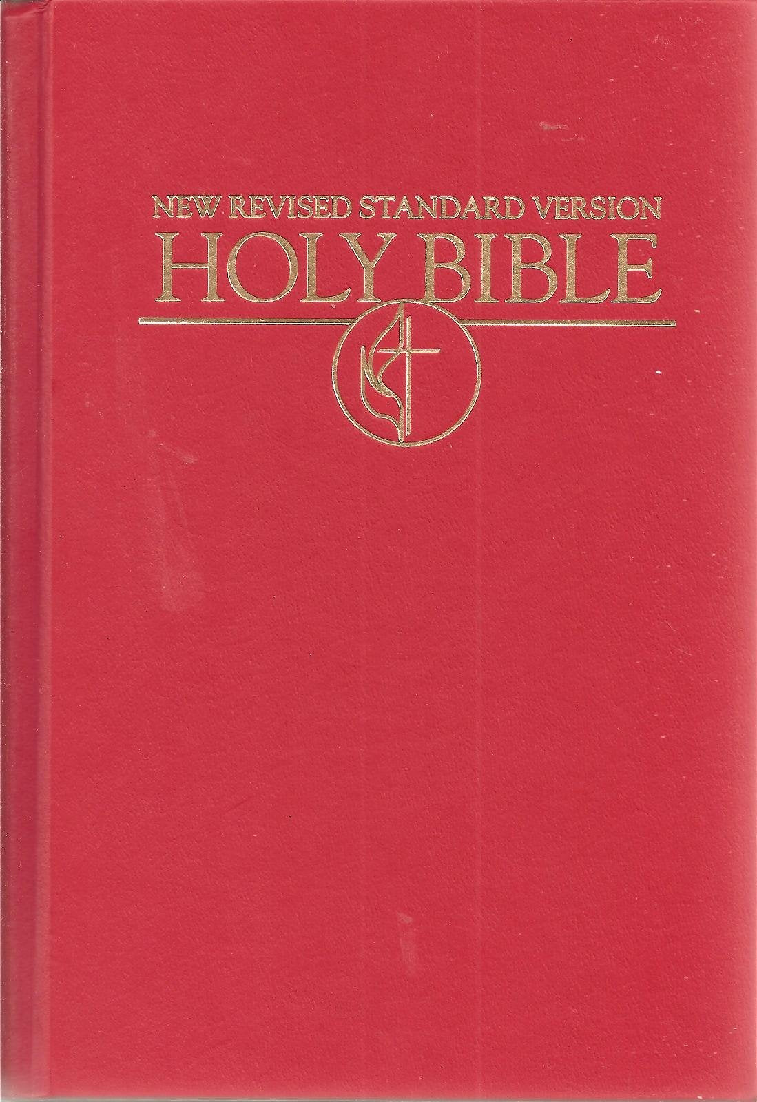 Cokesbury NRSV Pew United Methodist Edition Bible: Cross and Flame Emblem, Bright Red