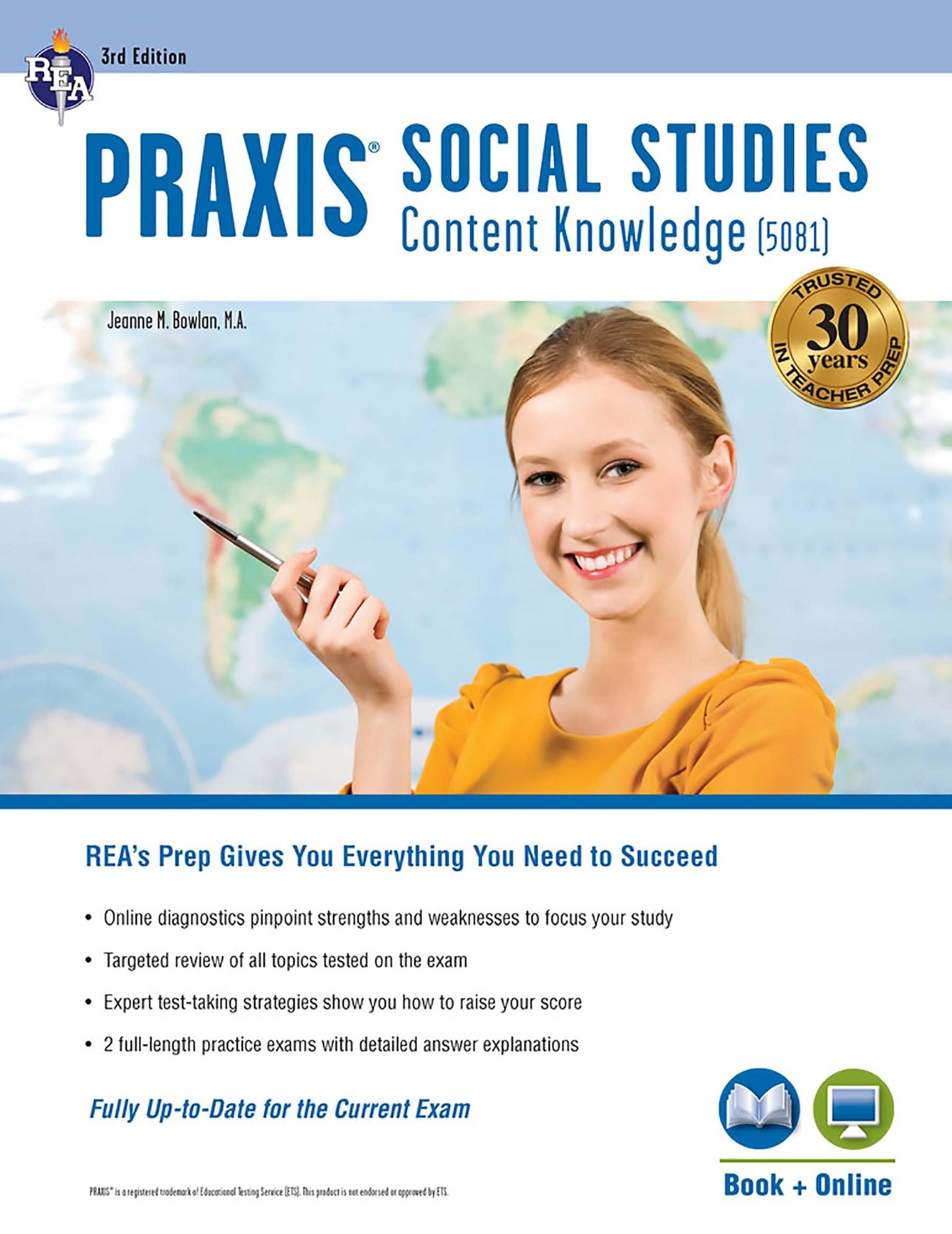 Praxis Social Studies Content Knowledge (5081): Book + Online (PRAXIS Teacher Certification Test Prep) - 4578
