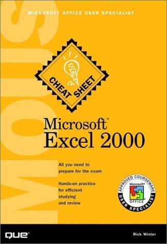 Microsoft Excel 2000: Mous Cheat Sheet