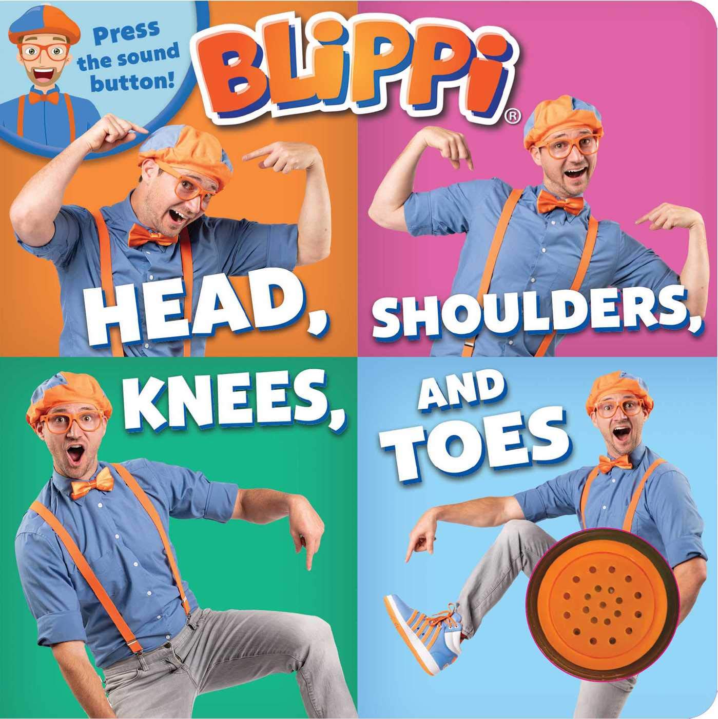 Blippi: Head, Shoulders, Knees, and Toes (1-Button Sound Book) - 4337