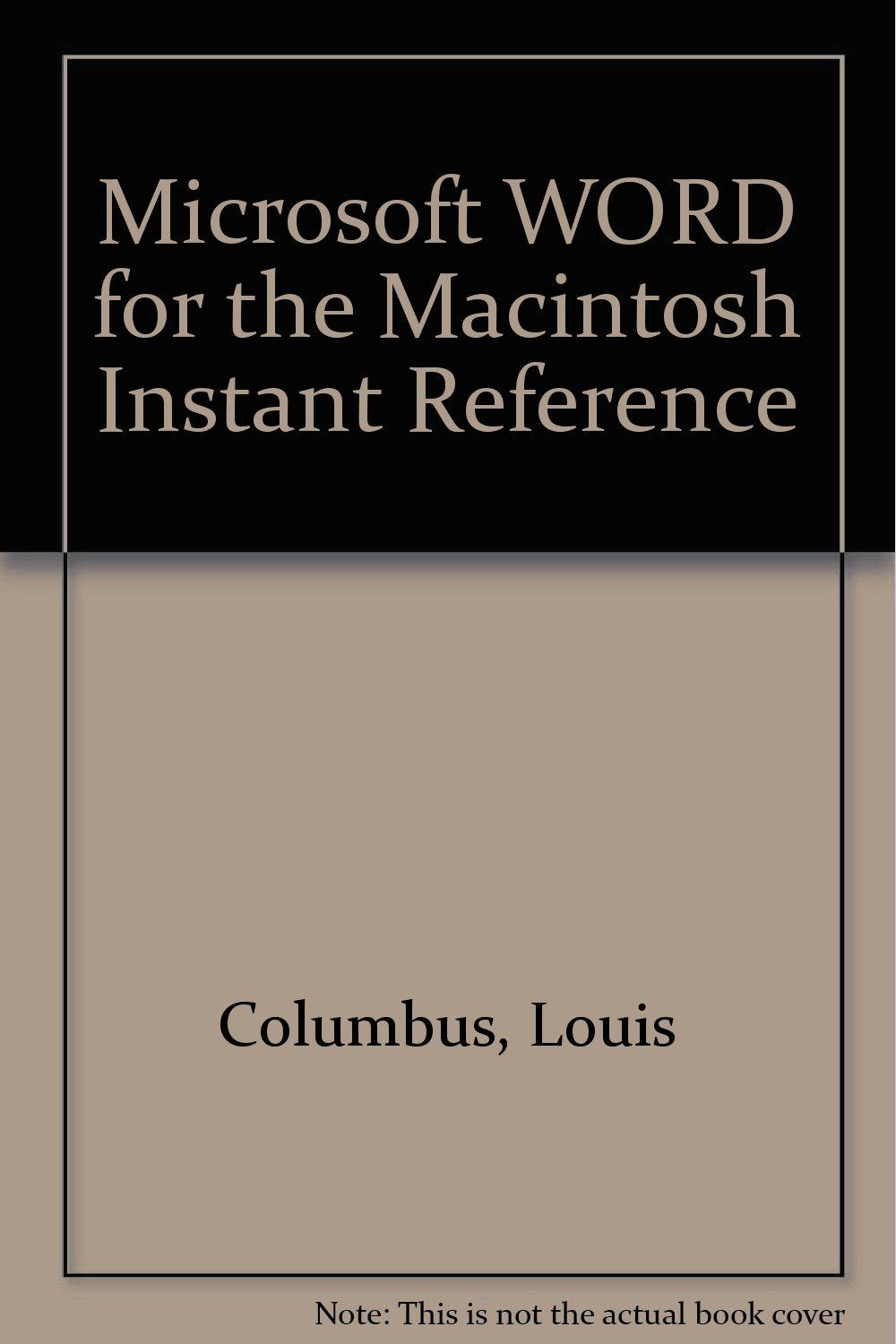 Microsoft Word for the Macintosh Instant Reference
