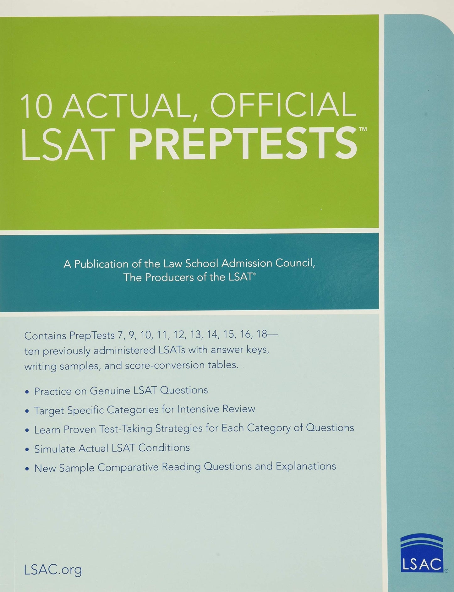 10 Actual, Official LSAT PrepTests - 2121