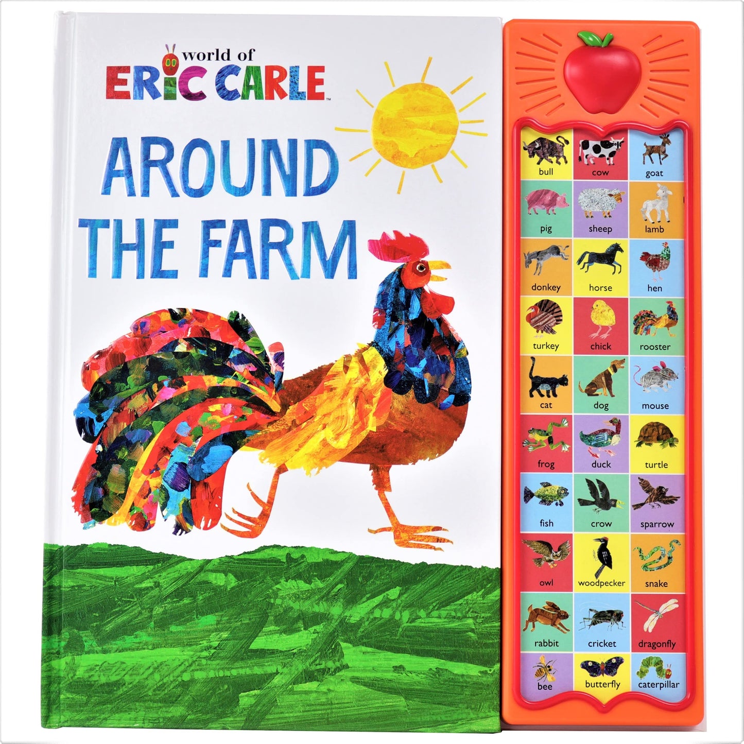 World of Eric Carle, Around the Farm 30-Button Animal Sound Book - Great for First Words - PI Kids - 1361