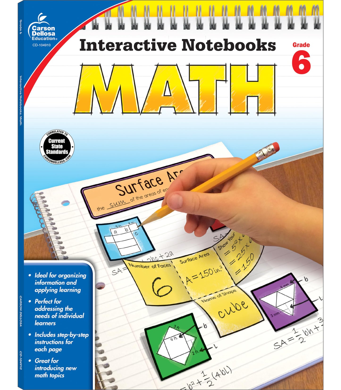 Carson Dellosa Math Interactive Notebook, Grade 6 (Interactive Notebooks) - 7226