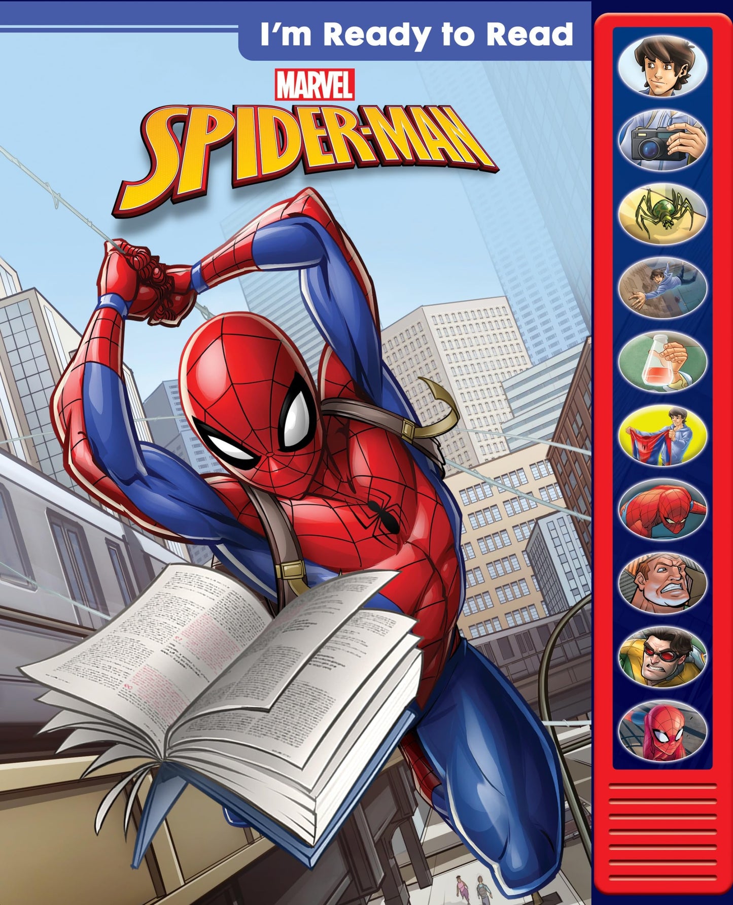Marvel - I'm Ready to Read with Spider-Man - Interactive Read-Along Sound Book - Great for Early Readers - PI Kids - 9768