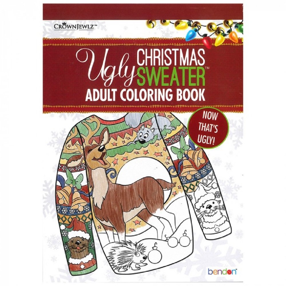 Crown Jewlz Ugly Christmas Sweater Adult Coloring Book