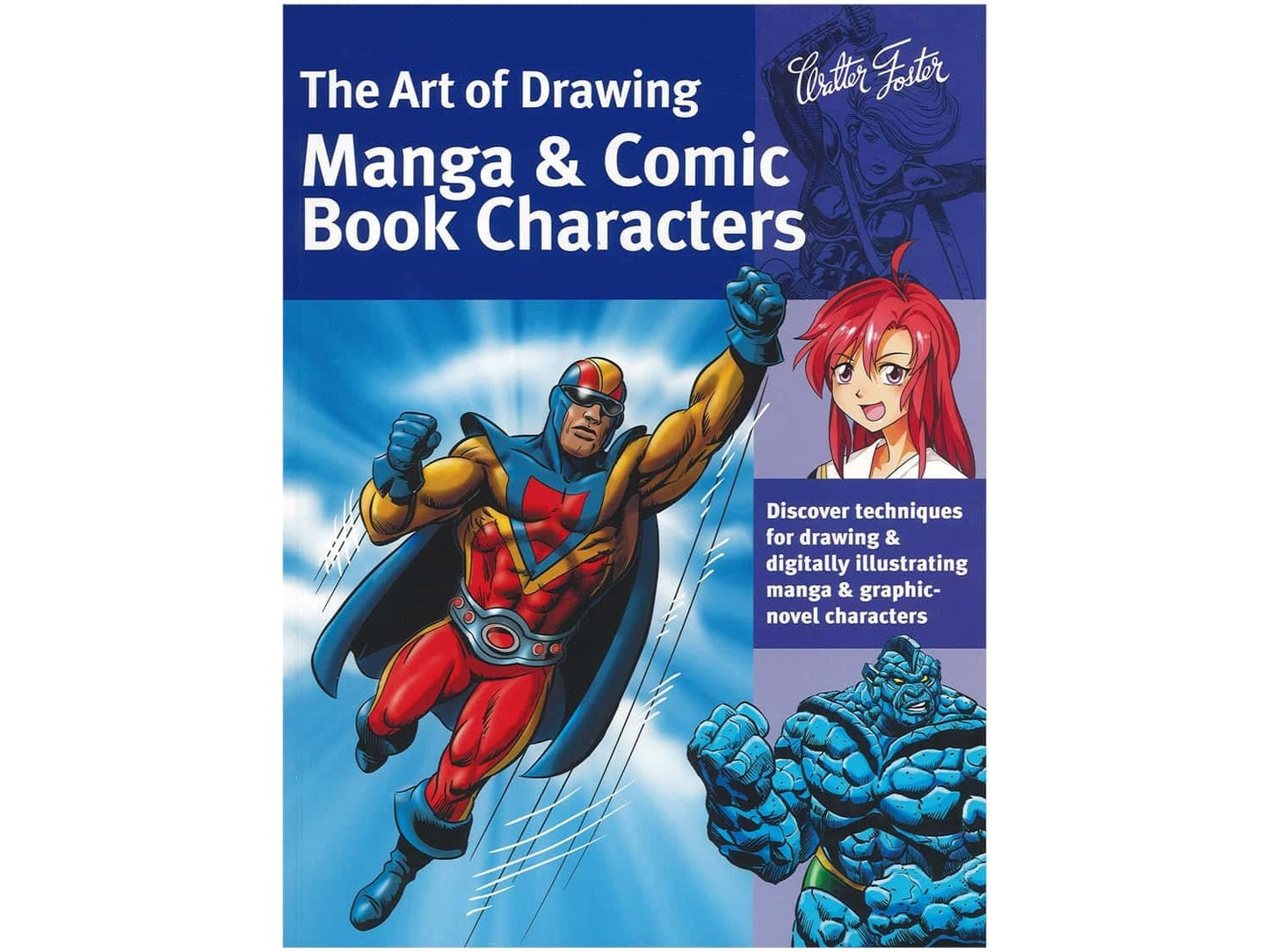 Walter Foster Drawing Manga & Comic Book Characters Book - 884