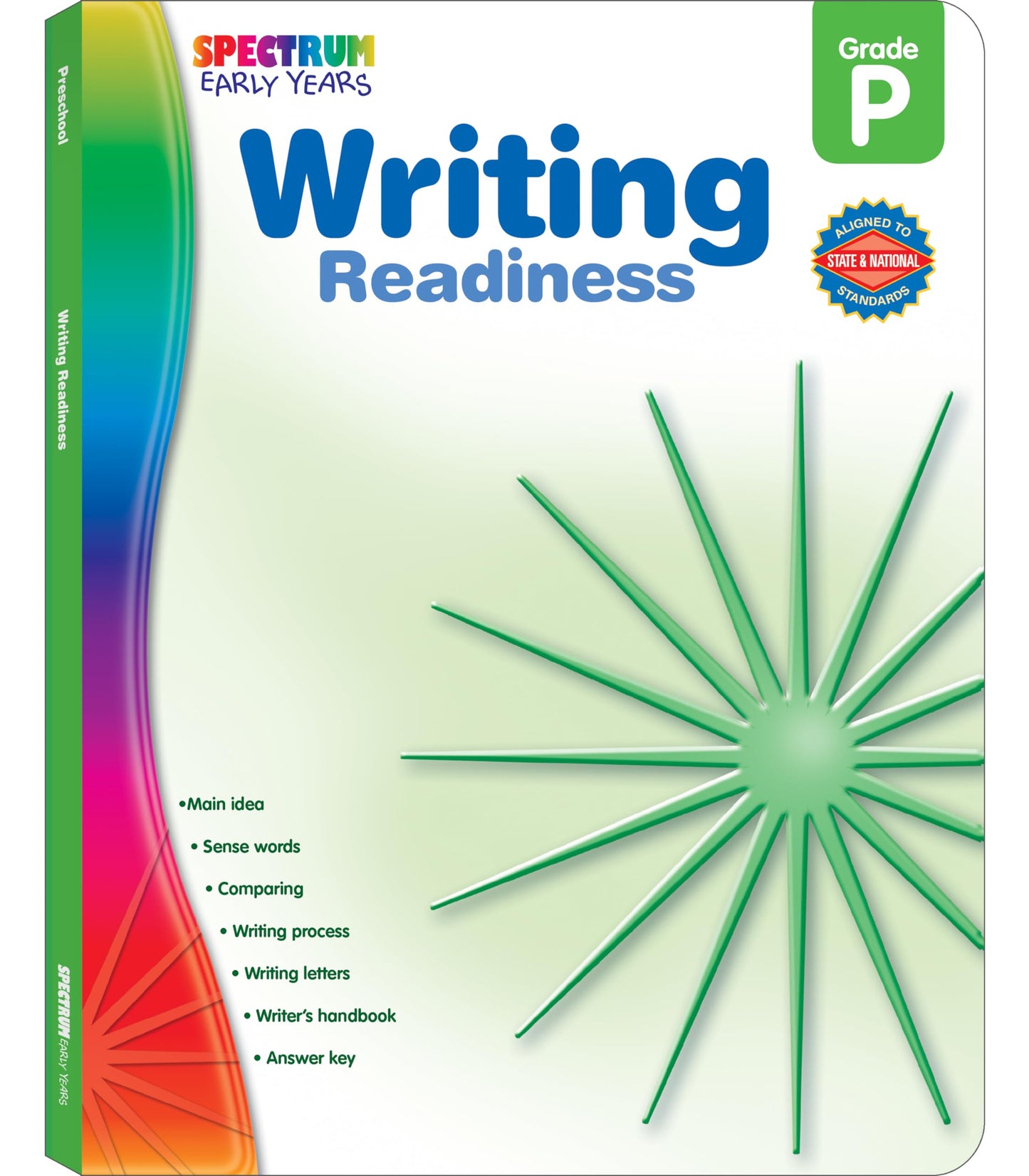 Spectrum Writing Readiness Preschool Workbook, Ages 4 to 5, Preschool Writing Readiness, Tracing Shapes, Letters, Numbers, and Sight Words Handwriting Practice - 128 Pages