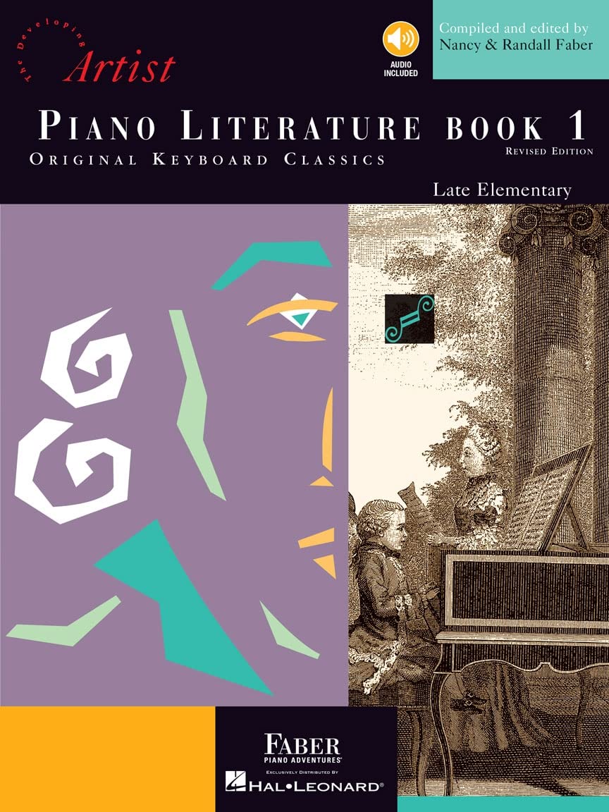 Piano Literature: Book 1 - The Developing Artist | Early Intermediate Piano Sheet Music | Original Keyboard Classics with Online Audio | Faber Piano Songbook for Classical Piano Students - 6481