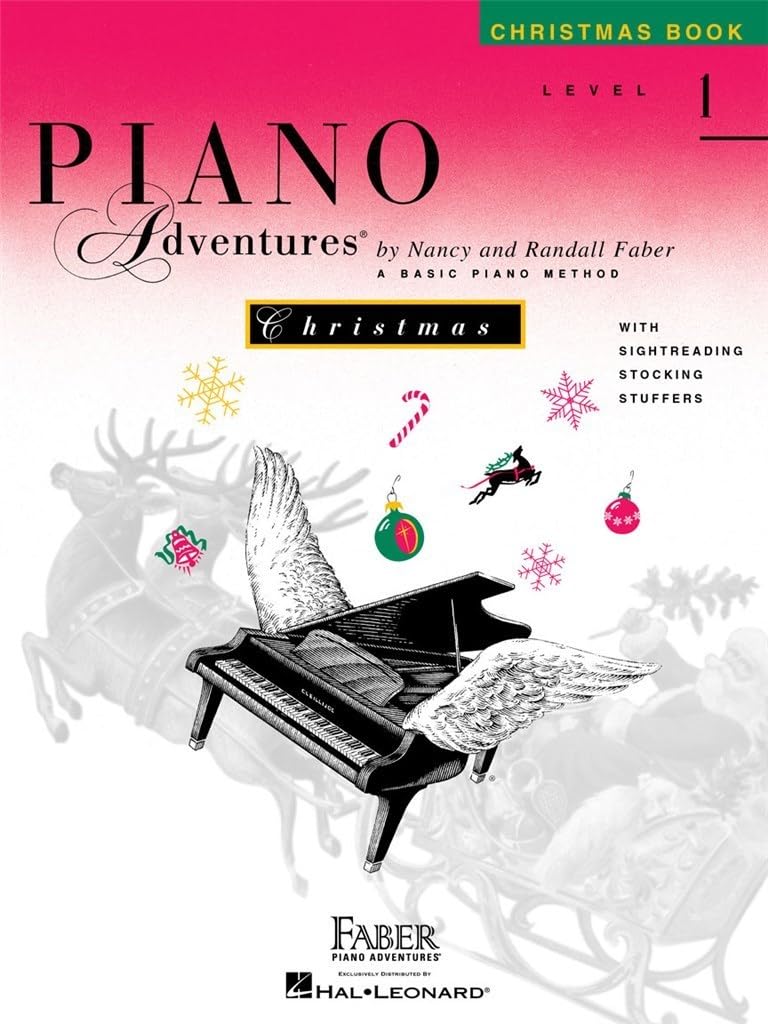 Piano Adventures: Christmas Book - Level 1 | Sheet Music for Beginners | Holiday Songbook with Easy Christmas Carols | Learn-to-Play Christmas Songs for Early Elementary Musicians | Faber Piano Book - 9533