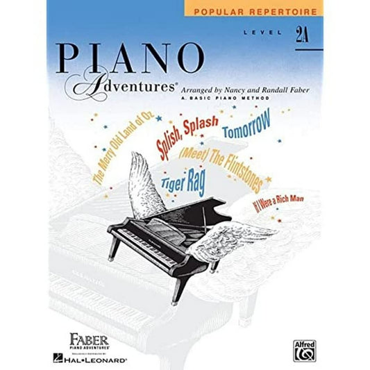Piano Adventures: Popular Repertoire Book - Level 2A | Piano Sheet Music for Elementary Students | Fun Piano Songbook with Movie and Show Themes | Faber Piano Book for Kids - 5374