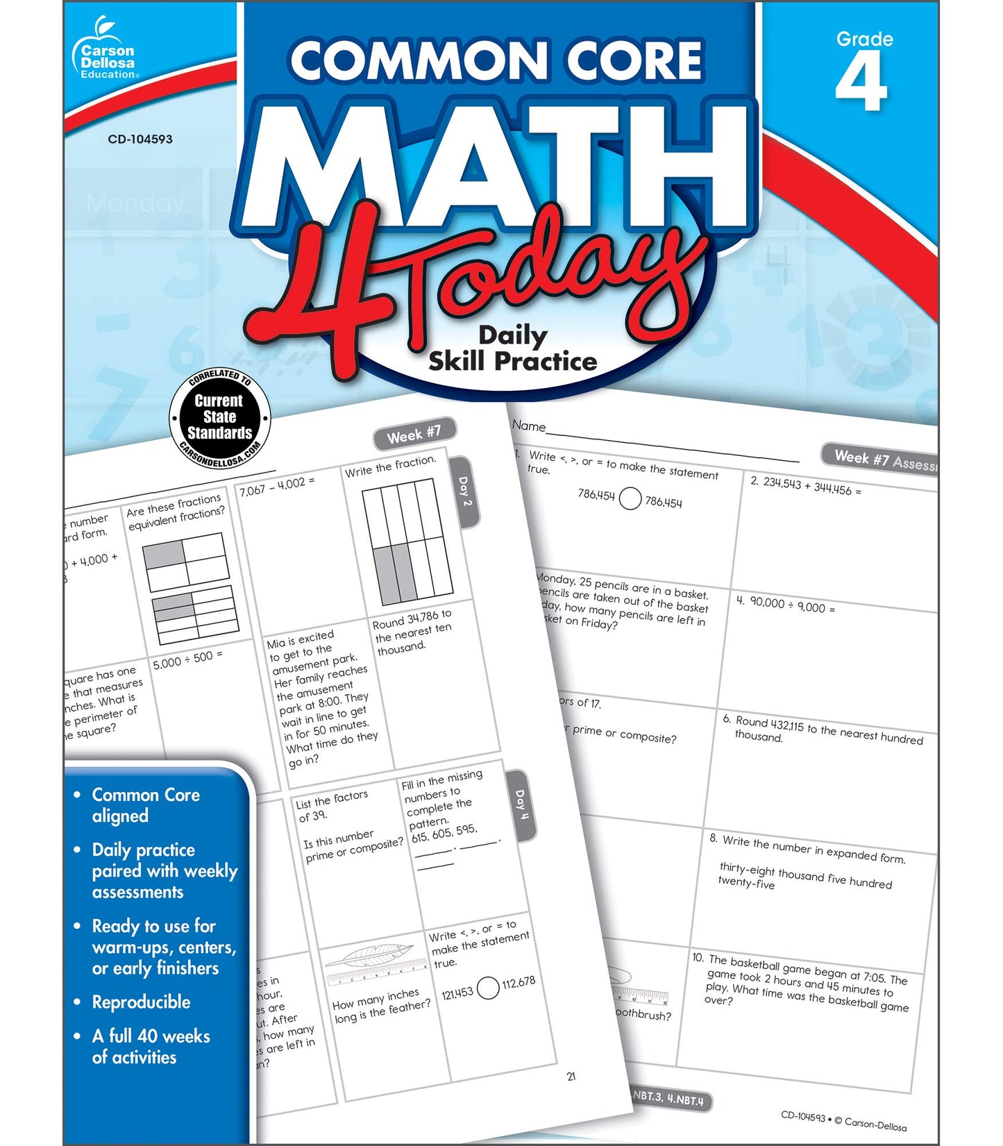 Common Core Math 4 Today, Grade 4 (Common Core 4 Today) (Volume 7) - 3240