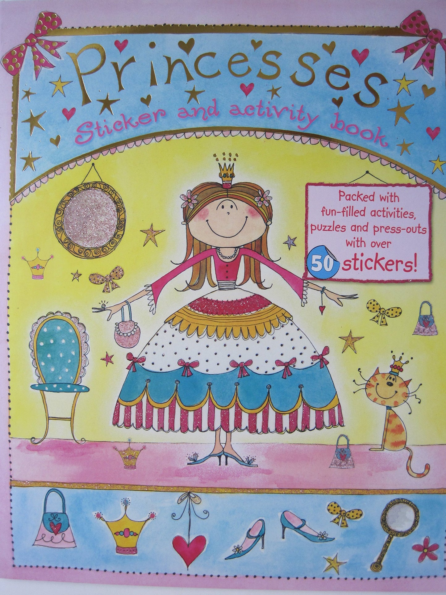 Igloo Books Princesses Sticker & Fun-Filled Activity Book! Dot to Dots, Mazes! Puzzles! 11" X 8" 18 Pages (2 of 50+ Stickers!!) - 2047
