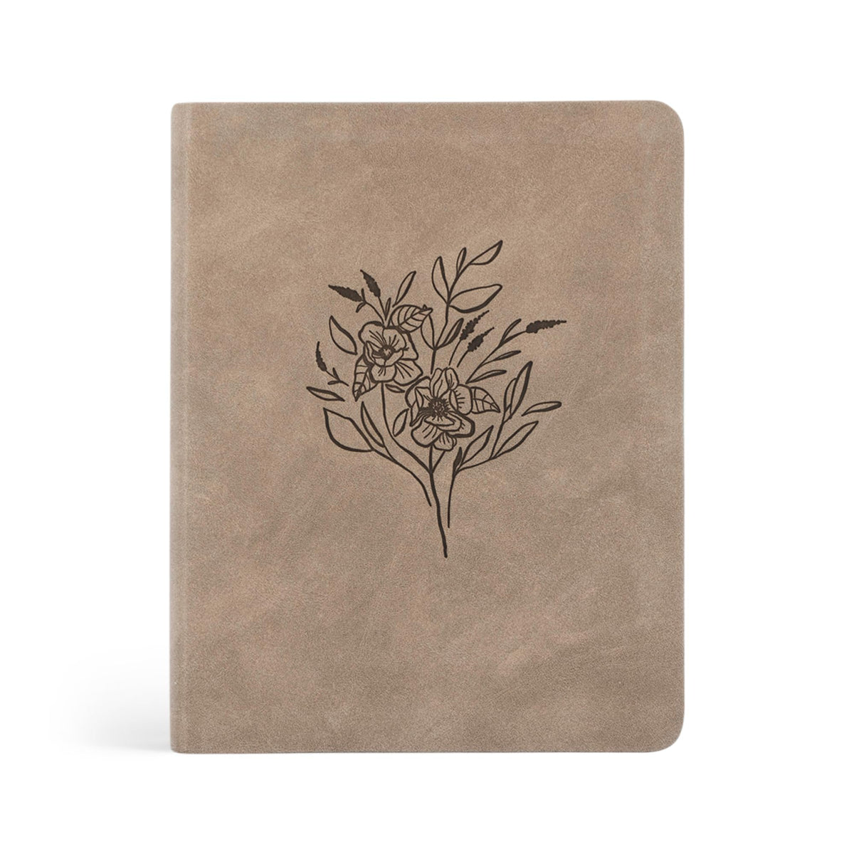 Hosanna Revival NLT Bible for Women — Journaling & Study Bible with Wide Margins, Taupe Leather-like Cover, Floral Design, New Living Translation Notetaking Bible: Marlo Theme