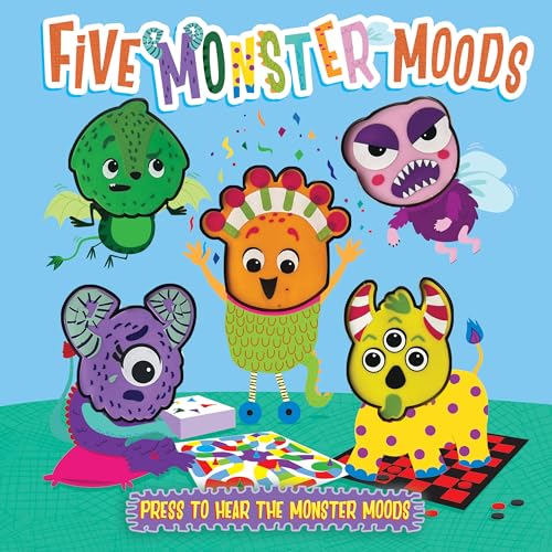 Little Hippo Books Five Monster Moods | Touch and Feel Books for Toddlers | Sound Books | Kid's Books with Sound | Educational Children's Books and Sensory Books