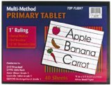 Top Flight Multi-method 1st Grade Primary Tablet, 1 Inch Ruling, Bond Paper, 11 x 8.5 Inches 40 CT (Pack of 6)