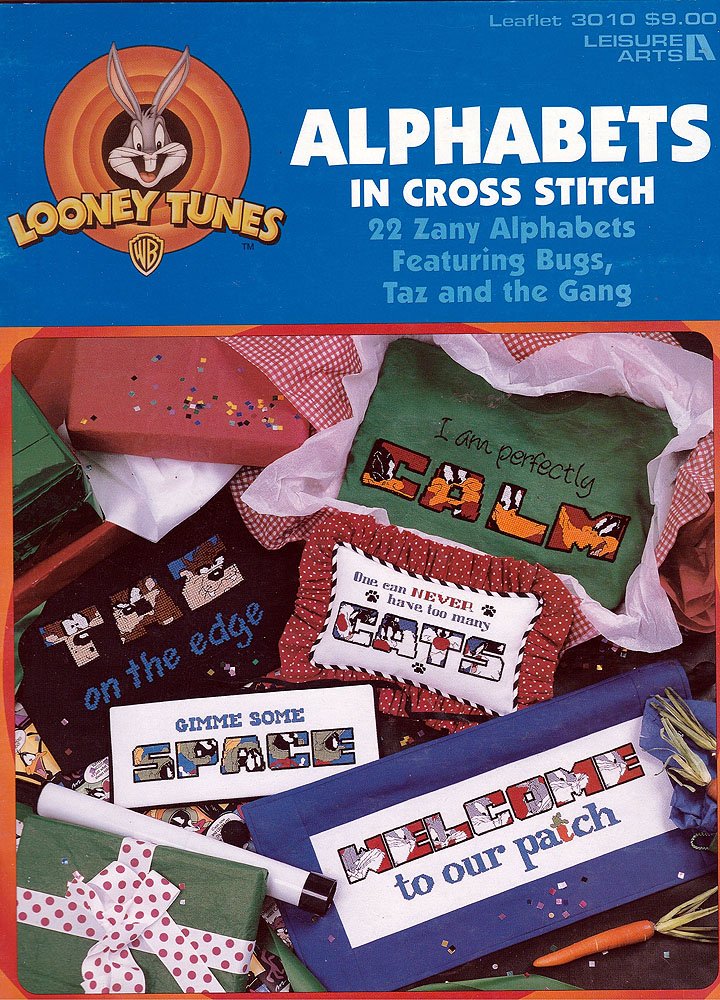 Looney Toones Alphabets in Cross Stitch Leaflet 3010 by Leisure Arts