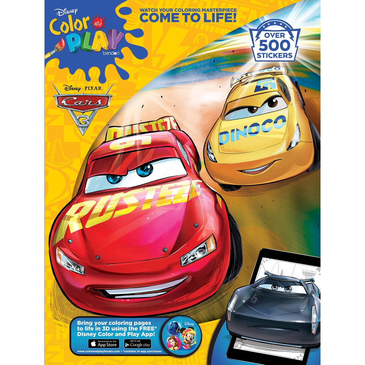 Bendon Cars 3 32-Page Giant Sticker Activity Book (73235)