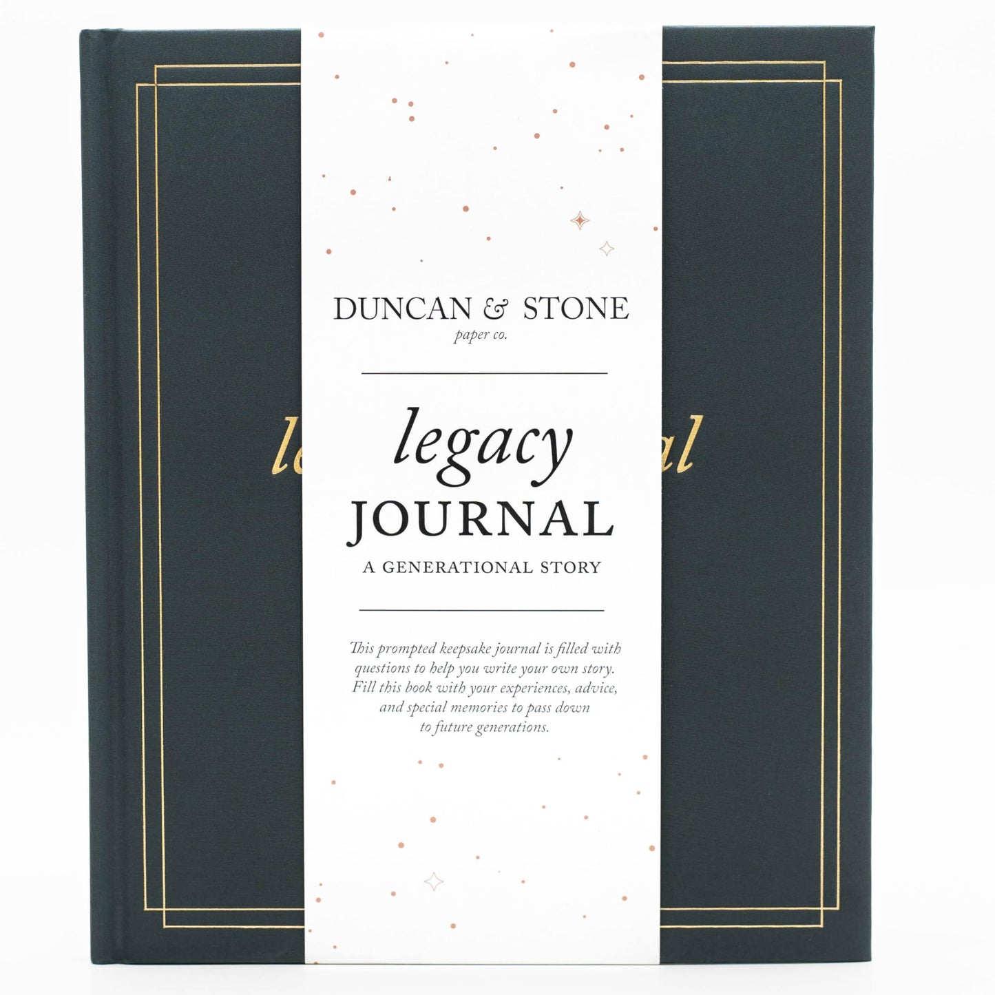 DUNCAN & STONE PAPER CO. Grandparents Legacy Journal - Legacy Book For Parents & Grandparents - Keepsake Grandparents Book - Gifts For Grandparents (Charcoal, 85 Pages)