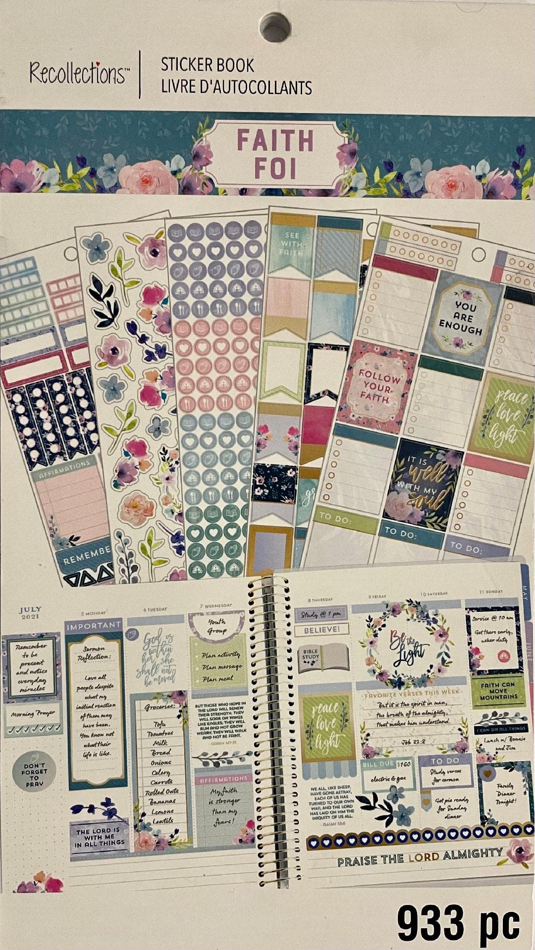 Recollections Faith Planner Sticker Book 933 Piece - 787