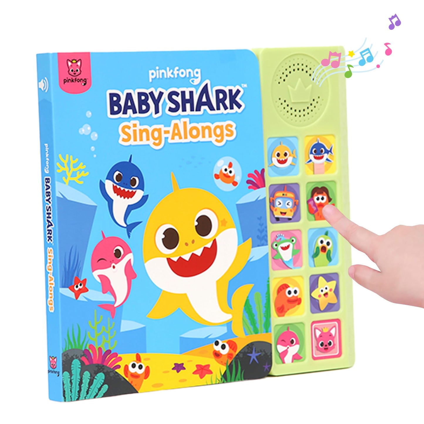 Baby Shark Sing-Alongs 10 Button Sound Book | Baby Shark Toys | Learning & Education Toys | Interactive Baby Books for Toddlers 1-3 | Gifts for Boys & Girls - 3104