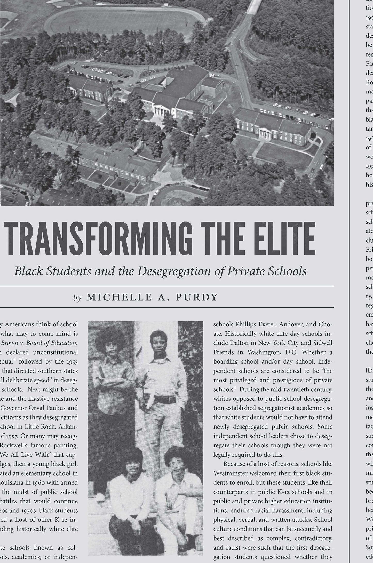Transforming the Elite: Black Students and the Desegregation of Private Schools - 3972