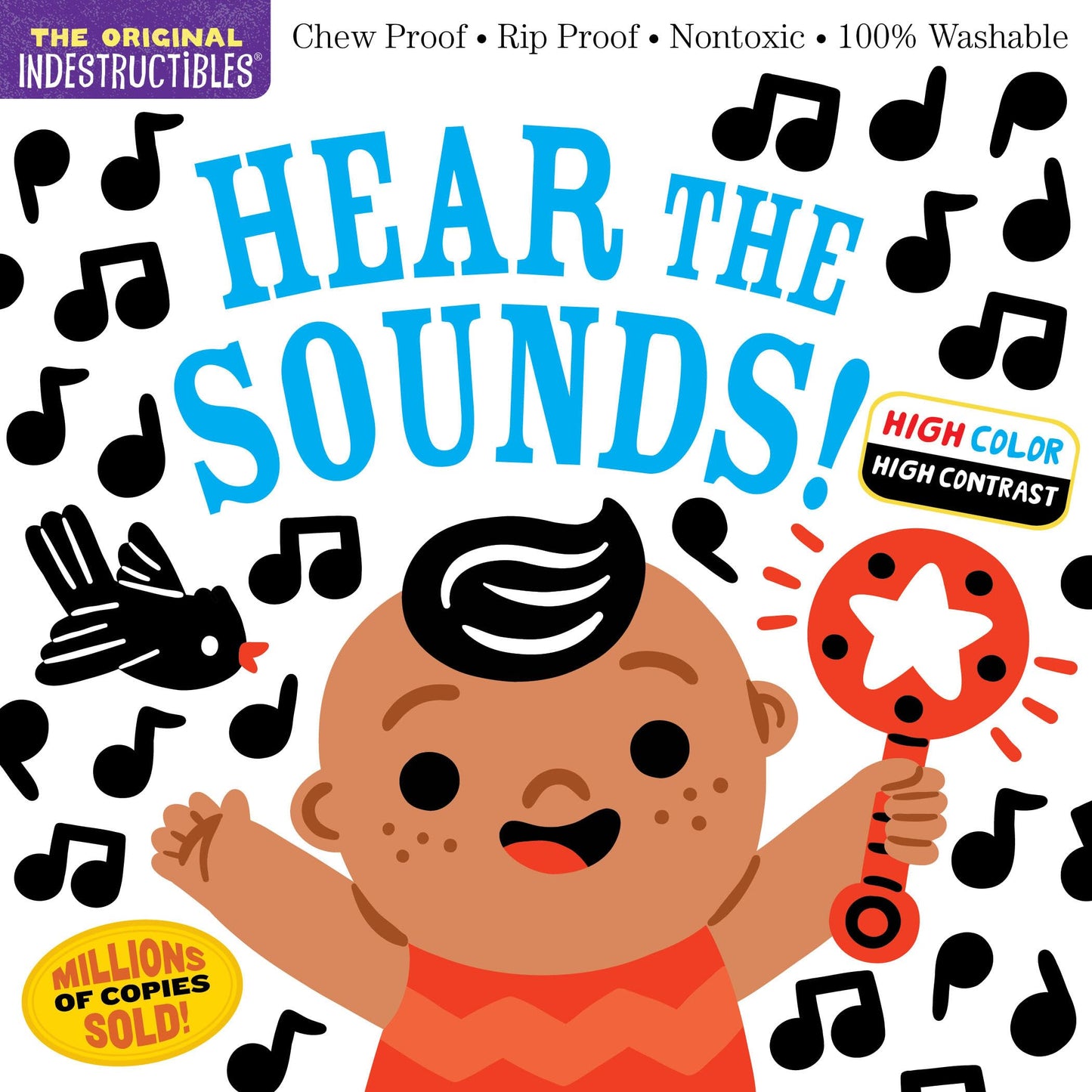 Indestructibles: Hear the Sounds (High Color High Contrast): Chew Proof · Rip Proof · Nontoxic · 100% Washable (Book for Babies, Newborn Books, Safe to Chew) - 1338
