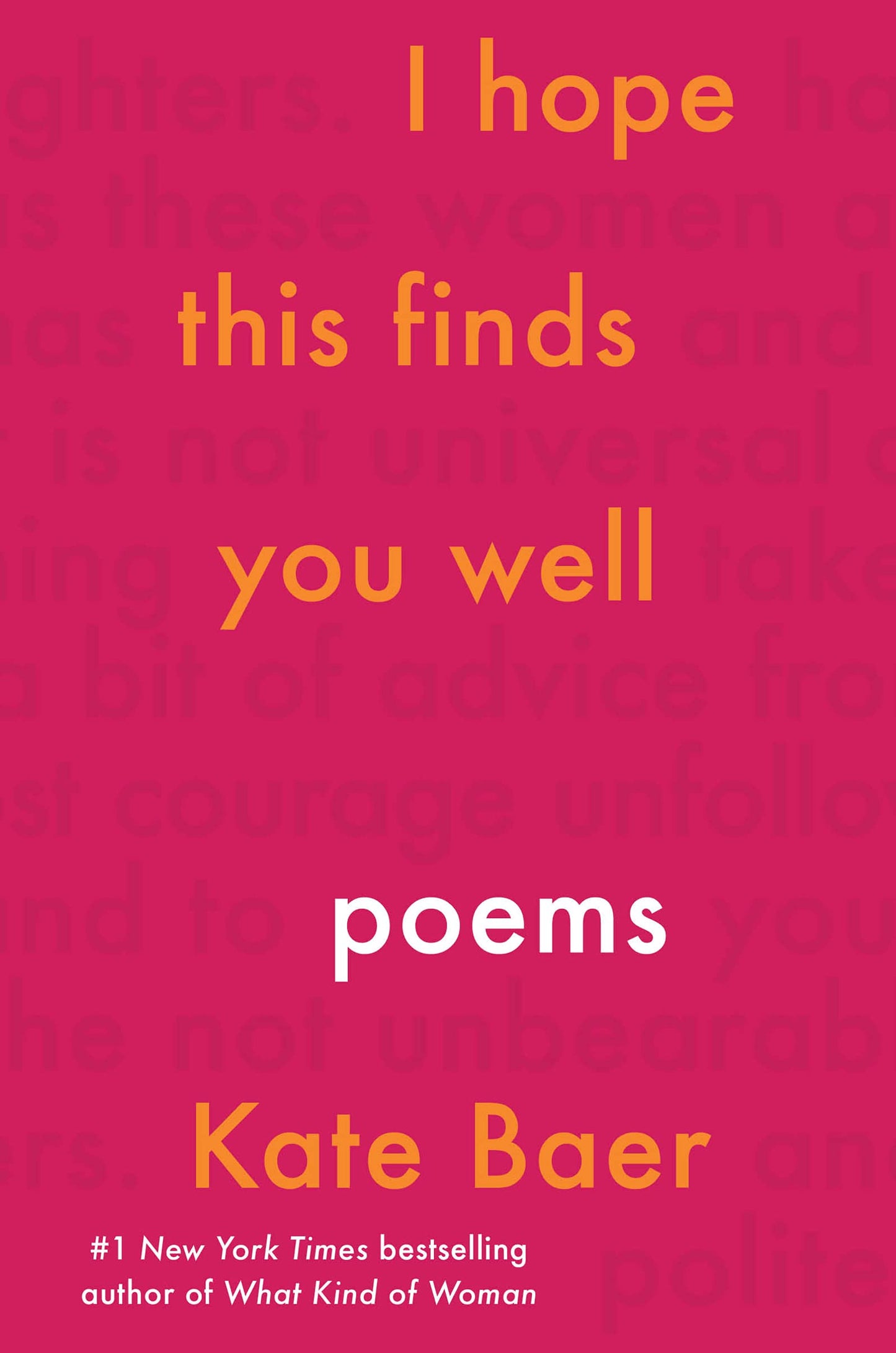 I Hope This Finds You Well: Poems - 2347