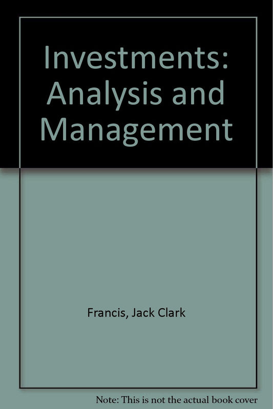 Investments: Analysis and management (McGraw-Hill series in finance)