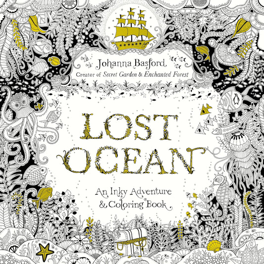 Lost Ocean: An Inky Adventure and Coloring Book for Adults - 8393