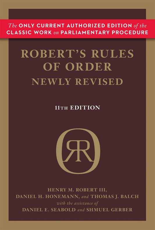 Robert's Rules of Order Newly Revised - 184