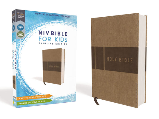 NIV, Bible for Kids, Leathersoft, Tan, Red Letter, Comfort Print: Thinline Edition - 4859