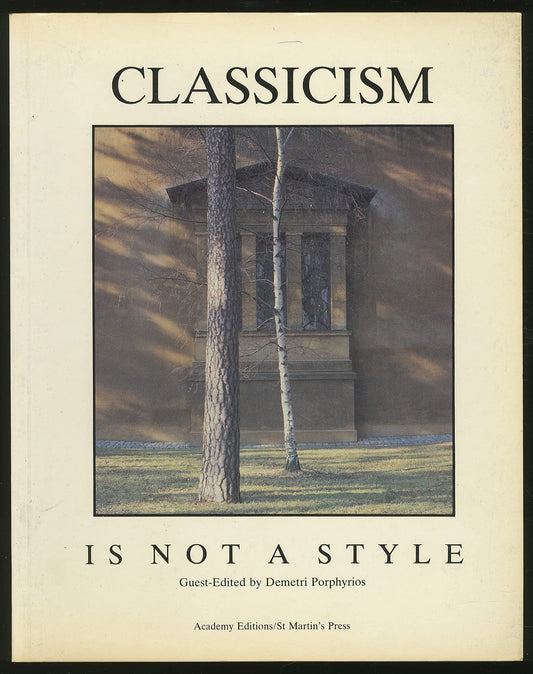 Classicism is not a style