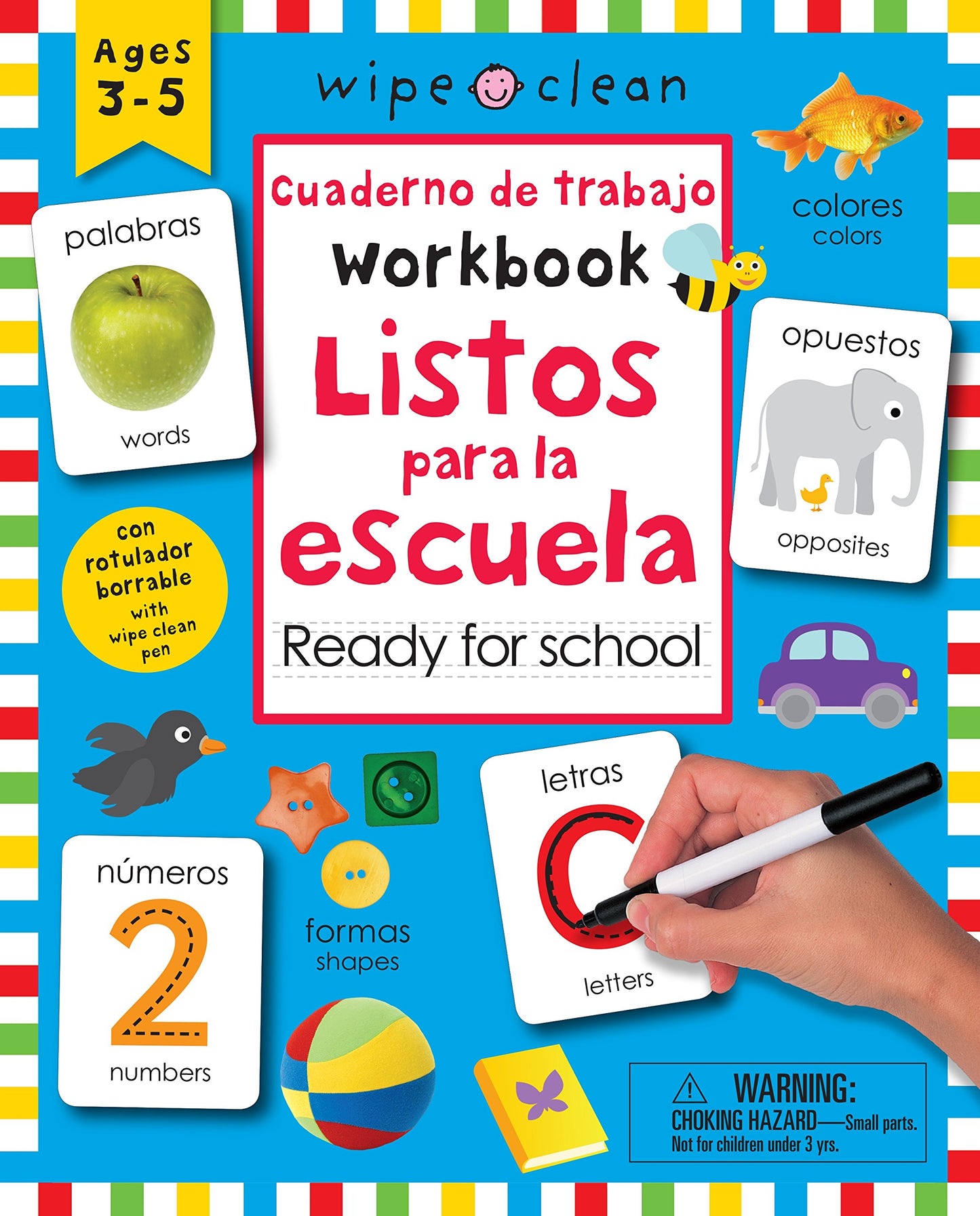 Wipe Clean: Bilingual Workbook Ready for School / Cuaderno de trabajo listos para la escuela: Ages 3-5; with wipe clean pen (Wipe Clean Activity Books) (Spanish Edition)