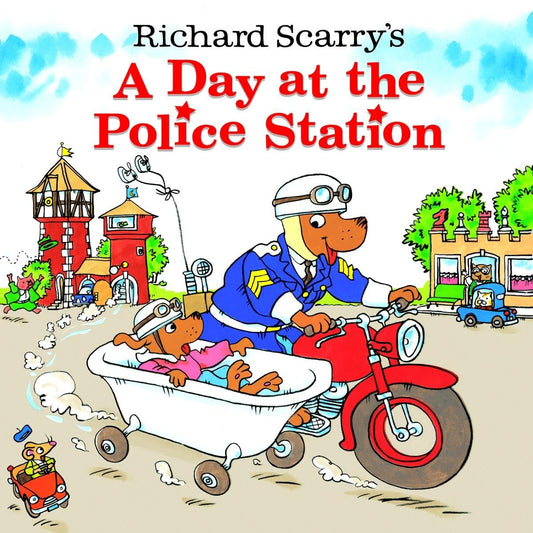 Richard Scarry's A Day at the Police Station (Look-Look) - 3818