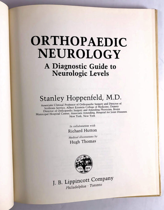 Orthopaedic Neurology: A Diagnostic Guide to Neurologic Levels - 5894