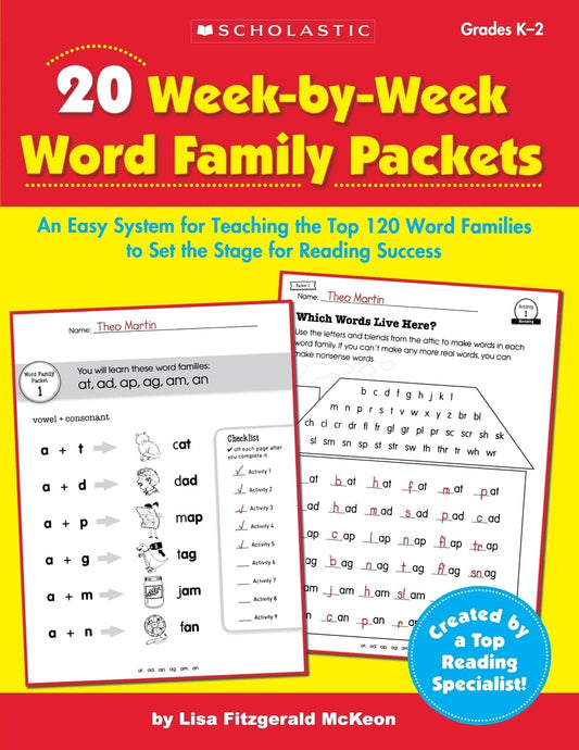20 Week By Week Word Family Packets (Teaching Resources) - 347