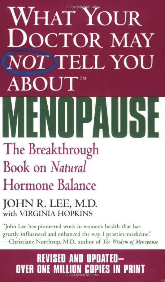 What Your Doctor May Not Tell You About Menopause (TM): The Breakthrough Book on Natural Hormone Balance - 7095