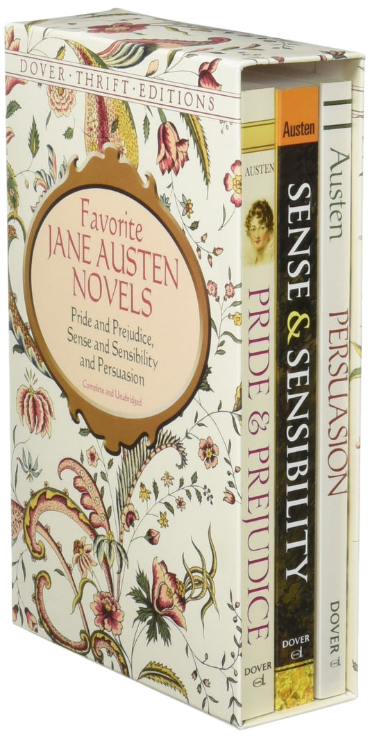 Favorite Jane Austen Novels: Pride and Prejudice, Sense and Sensibility and Persuasion (Dover Thrift Editions) - 8029
