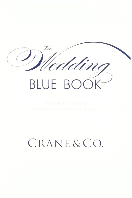 Crane's Wedding Blue Book