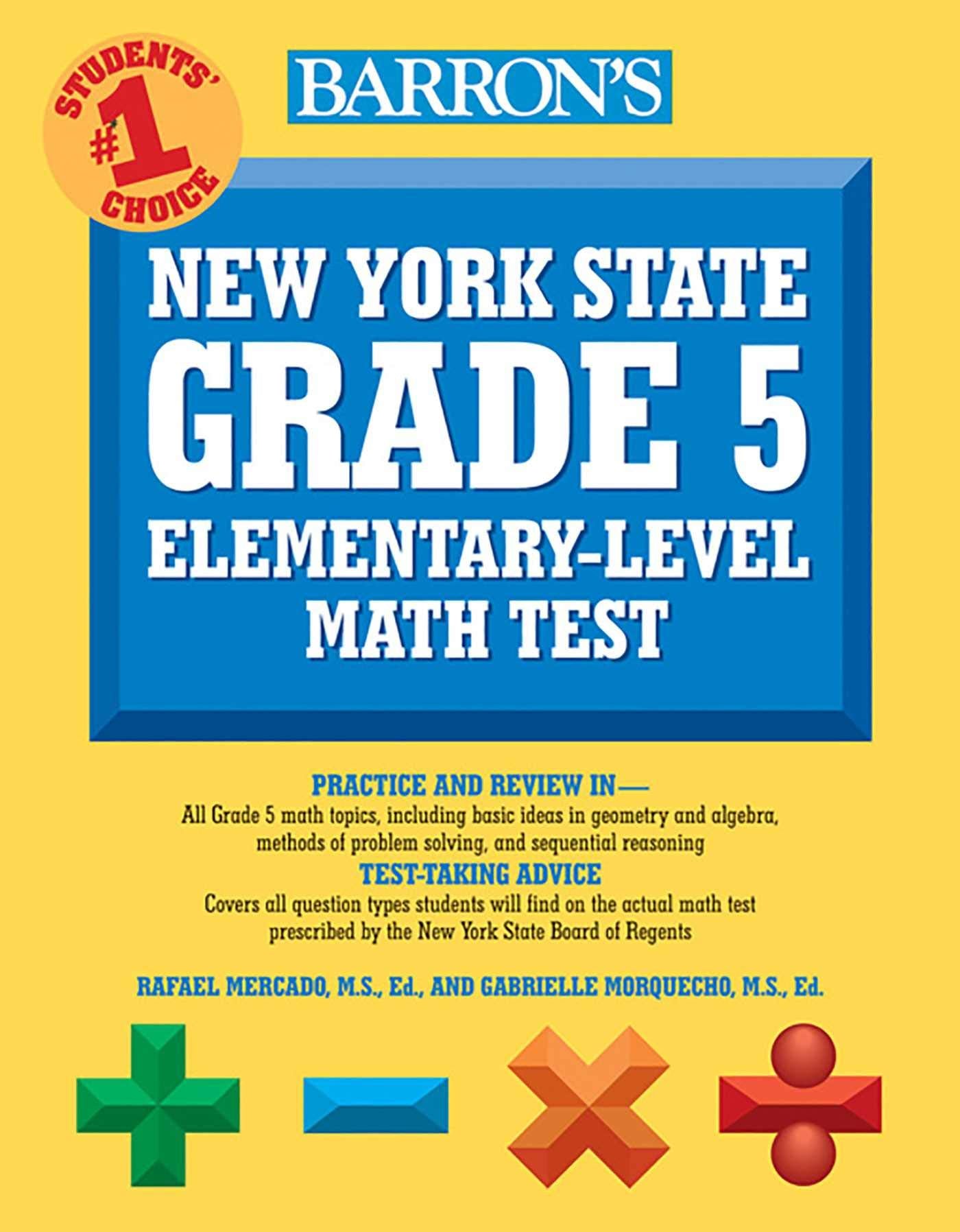 New York State Grade 5 Math Test (Barron's Test Prep NY) - 9372