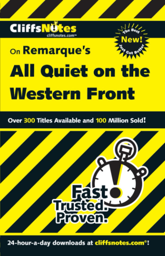 CliffsNotes On Remarque's All Quiet on the Western Front (CliffsNotes on Literature) - 8855