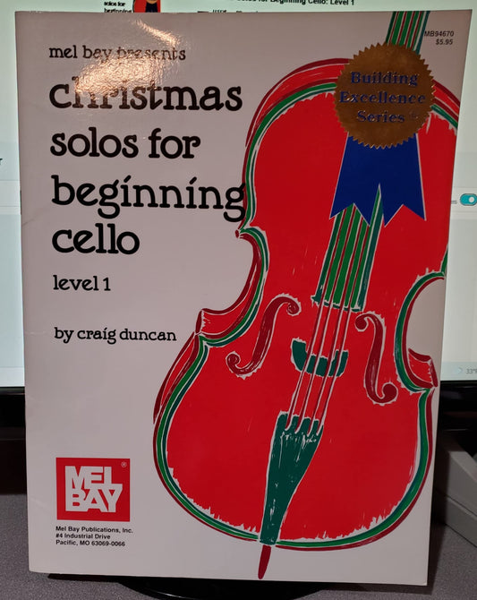 Christmas Solos for Beginning Cello: Level 1 - 7498