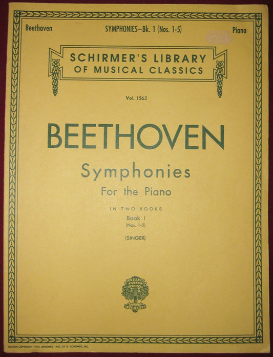 Symphonies - Book 1: Schirmer Library of Classics Volume 1562 Piano Solo
