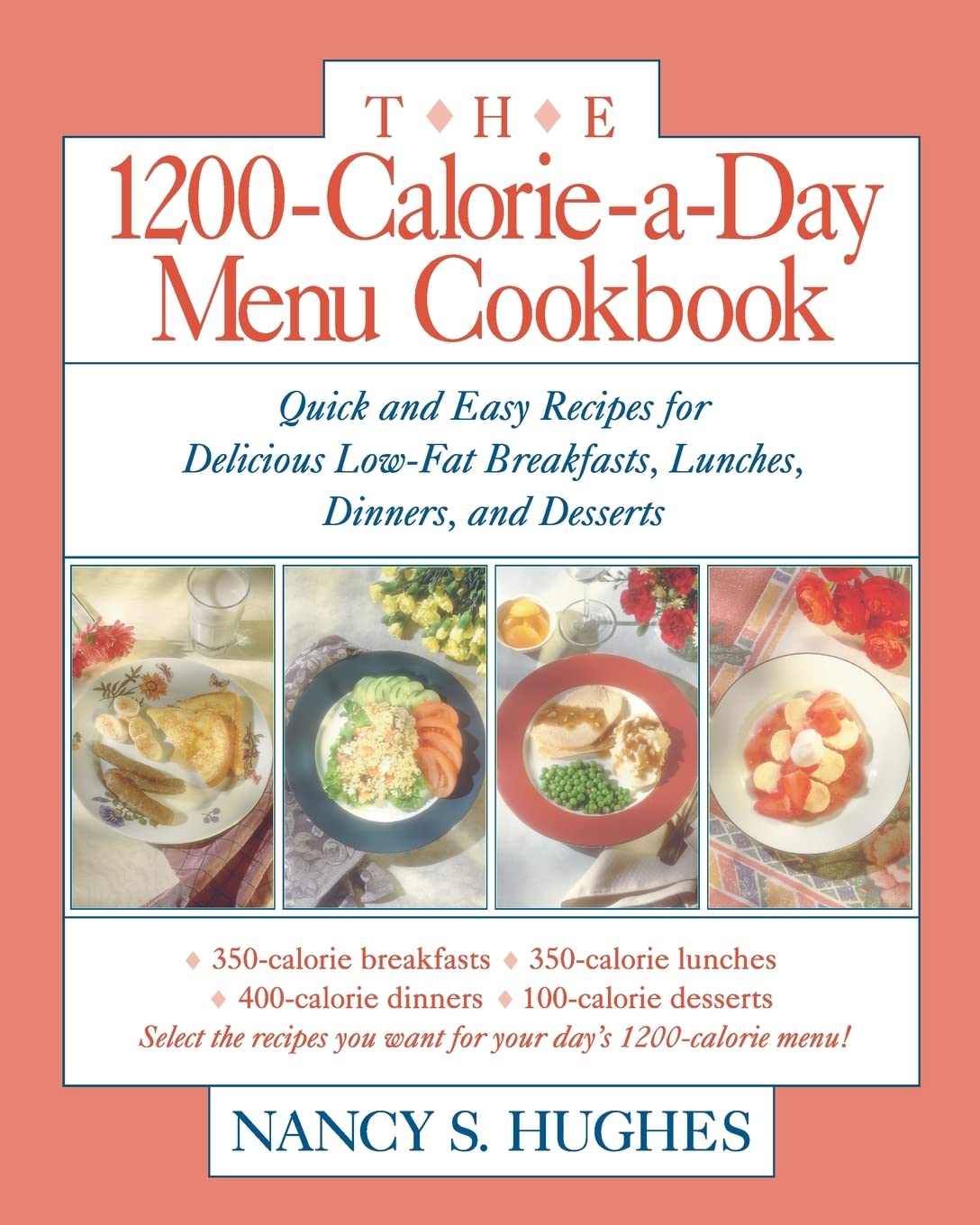 The 1200-Calorie-a-Day Menu Cookbook : Quick and Easy Recipes for Delicious Low-fat Breakfasts, Lunches, Dinners, and Desserts - 1424